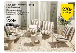 Leen Bakker Bekijk Loungeset Palmas 3-delig incl. kussens aanbieding
