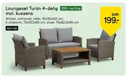 Leen Bakker Bekijk Loungeset Turijn 4-delig incl. kussens aanbieding