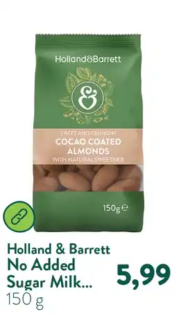 Holland & Barrett No Added Sugar Milk Chocolate Almonds aanbieding