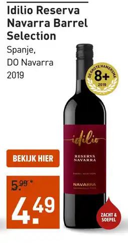 Gall & Gall Idilio Reserva Navarra Barrel Selection 75CL aanbieding