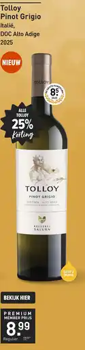 Gall & Gall Tolloy Pinot Grigio 75CL aanbieding