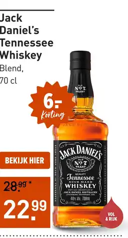Gall & Gall Jack Daniel's Tennessee Whiskey 70CL aanbieding