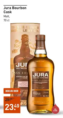 Gall & Gall Jura Bourbon Cask 70CL aanbieding