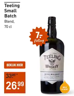 Gall & Gall Teeling Small Batch 70CL aanbieding