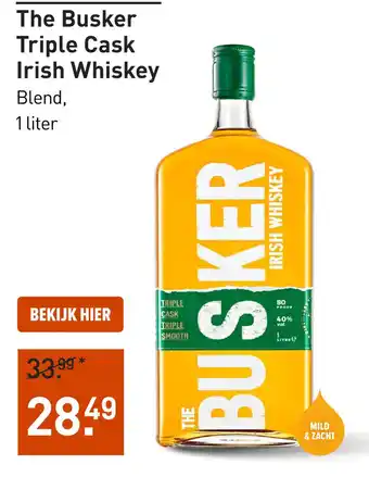 Gall & Gall The Busker Triple Cask Irish Whiskey 100CL aanbieding
