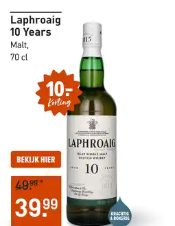 Gall & Gall Laphroaig 10 Years 70CL aanbieding