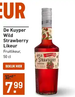 Gall & Gall De Kuyper Wild Strawberry Likeur 50CL aanbieding