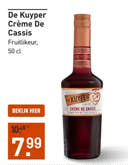 Gall & Gall De Kuyper crème de cassis 50CL aanbieding