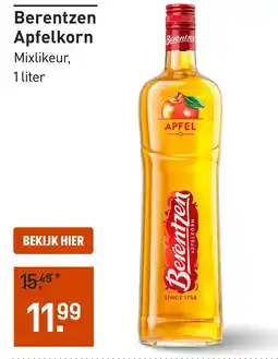 Gall & Gall Berentzen Apfelkorn 100CL aanbieding