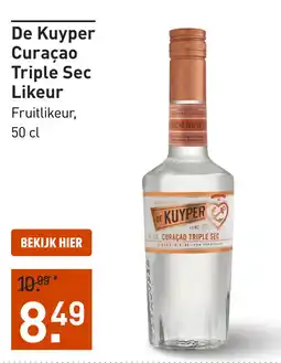 Gall & Gall De Kuyper curaçao triple sec likeur 50CL aanbieding
