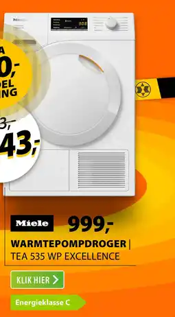 Expert Miele TEA 535 WP Excellence EcoSpeed aanbieding