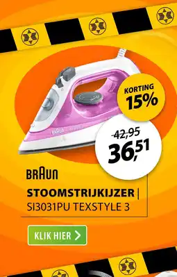 Expert Braun SI3031 PU TexStyle 3 Roze aanbieding