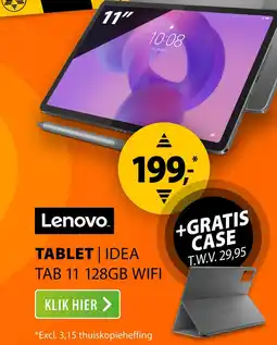 Expert Lenovo Idea Tab 11 inch 128GB Wifi met Stylus aanbieding