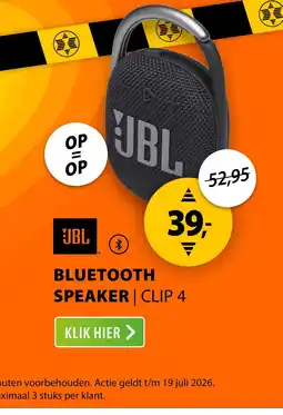 Expert JBL CLIP 4 Zwart aanbieding