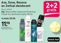 Etos Axe, Dove, Rexona en Zwitsal deodorant aanbieding