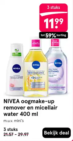 Etos Nivea Oogmake-Up Remover en Micellair Water aanbieding