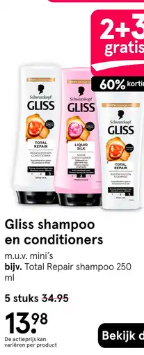 Etos Gliss shampoo en conditioners aanbieding