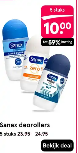 Etos Sanex deorollers aanbieding