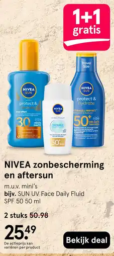 Etos NIVEA zonbescherming en aftersun aanbieding