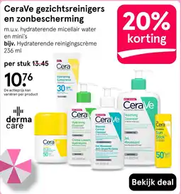Etos CeraVe Gezichtsreinigers en Zonbescherming aanbieding