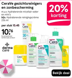 Etos CeraVe gezichtsreinigers en zonbescherming aanbieding