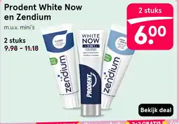 Etos Prodent White Now en Zendium aanbieding