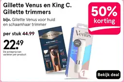 Etos Gillette Venus en King C. Gillette trimmers aanbieding
