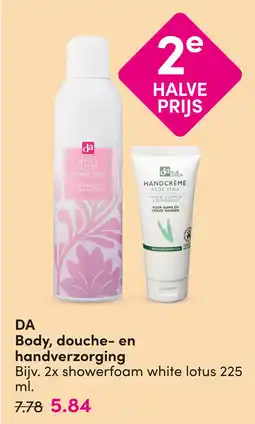 DA DA Body, douche-en handverzorging aanbieding
