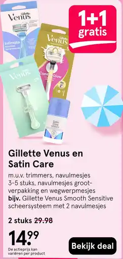 Etos Gillette Venus en Satin Care aanbieding