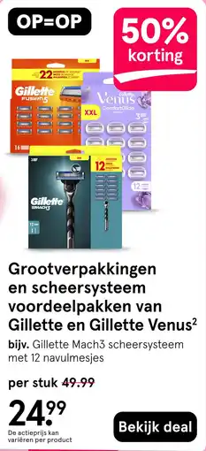 Etos Grootverpakkingen en scheersysteem voordeelpakken van Gillette en Gillette Venus² aanbieding