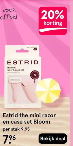 Etos Estrid the mini razor en case set Bloom aanbieding
