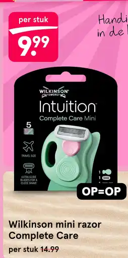 Etos Wilkinson mini razor Complete Care aanbieding