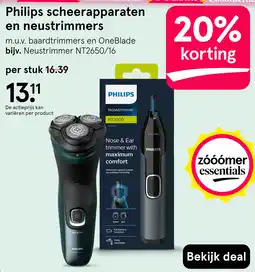 Etos Philips scheerapparatenen neustrimmers aanbieding