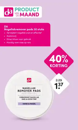 DA DA Nagellakremover pads aanbieding