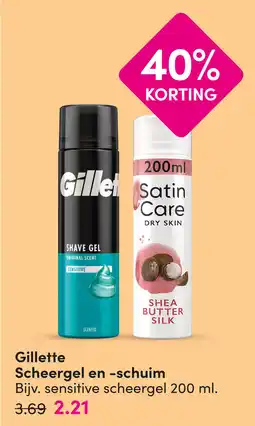 DA Gillette Scheergel en -schuim aanbieding
