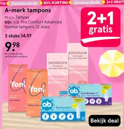 Etos A-merk tampons aanbieding