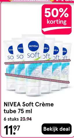 Etos Nivea soft crème tube aanbieding