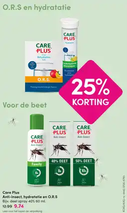 DA Care Plus Anti-insect, hydratatie en O.R.S aanbieding