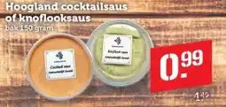 Coop Hoogland cocktailsaus of knoflooksaus aanbieding