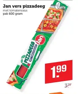 Coop Jan vers pizzadeeg aanbieding