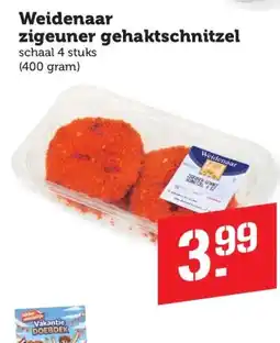 Coop Weidenaar zigeuner gehaktschnitzel aanbieding