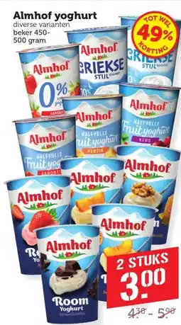 Coop Almhof yoghurt aanbieding