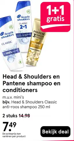 Etos Head & Shoulders en Pantene shampoo en conditioners aanbieding