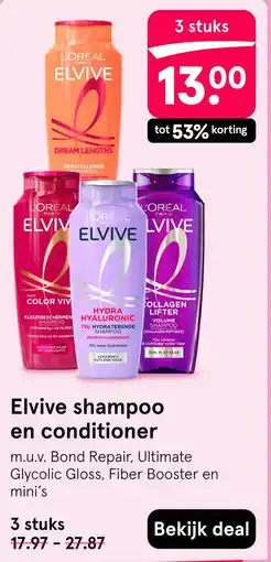 Etos Elvive shampoo en conditioner aanbieding