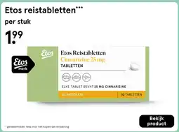 Etos Etos reistabletten aanbieding