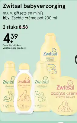 Etos Zwitsal babyverzorging aanbieding