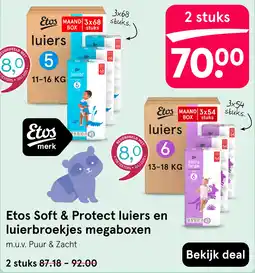 Etos Etos Soft & Protect luiers en luierbroekjes megaboxen aanbieding