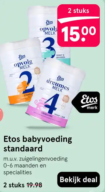 Etos Etos babyvoeding standaard aanbieding