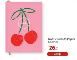 Bruna Papier Notitieboek A5 Papier Cherries aanbieding