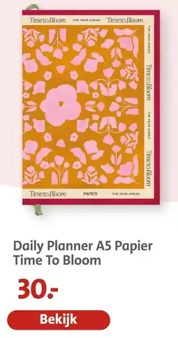 Bruna Time to Bloom Daily Planner A5 Papier aanbieding